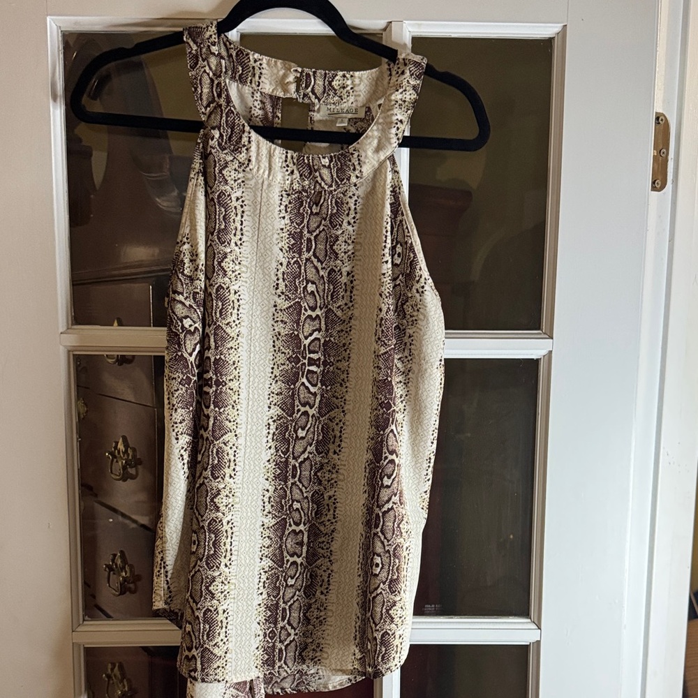 Elegant Snake Print Halter Top
